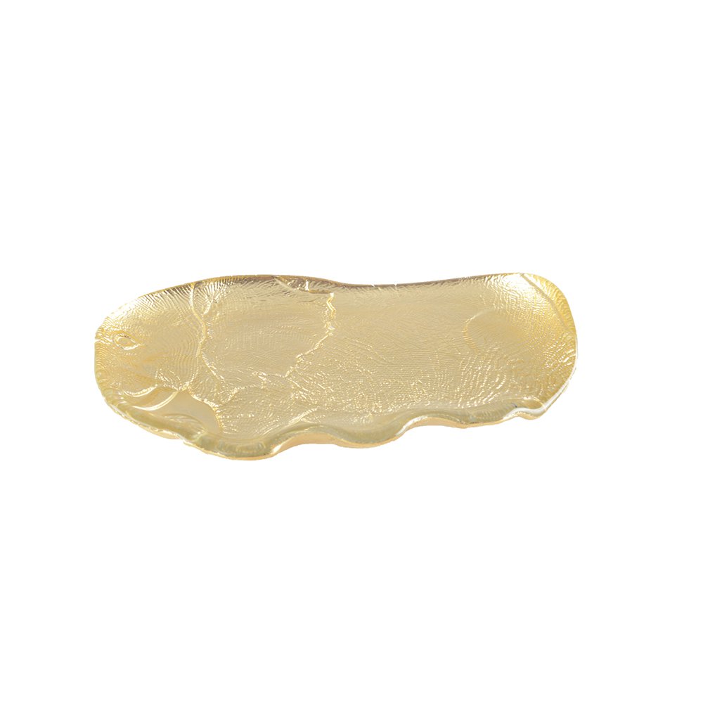 GEBRISSTER ELEFANTEN-GLASBECHER AUS GOLD 15X22X2CM