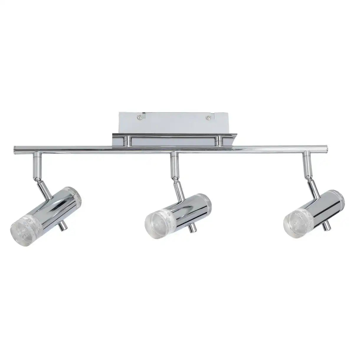 LED Deckenleuchte "GARDA" 46 cm lang, mit integrierten LEDs, aus chromfarbenem Metall und Acryl