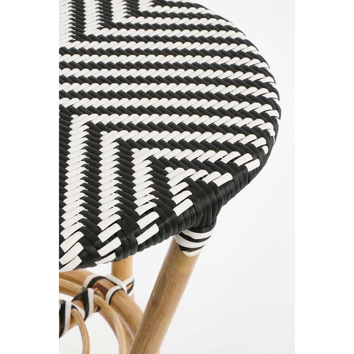 Mandox Outdoor-Bistrotisch – H66 x Ø50 cm – Schwarz, Weiß