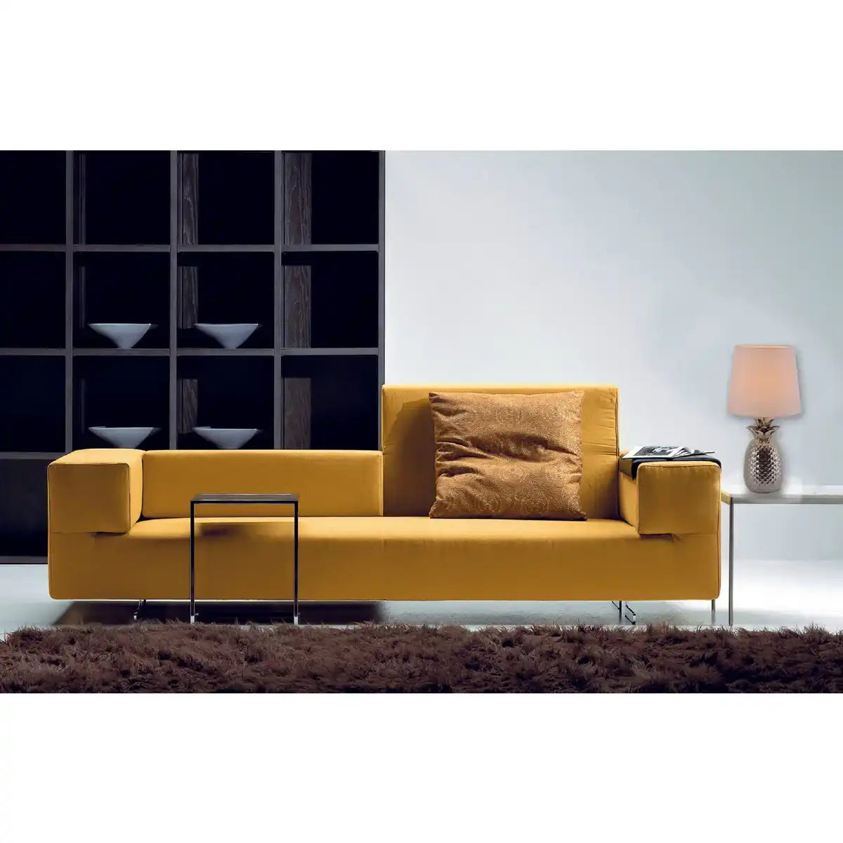 Keramik-Tischleuchte "ANANAS", Tischlampe aus Keramik mit chromfarbene Glasur und weißem Stoffschirm, mit E14-Fassung, für Esszimmer, Wohnzimmer, Diele oder Büro, 45 cm hoch