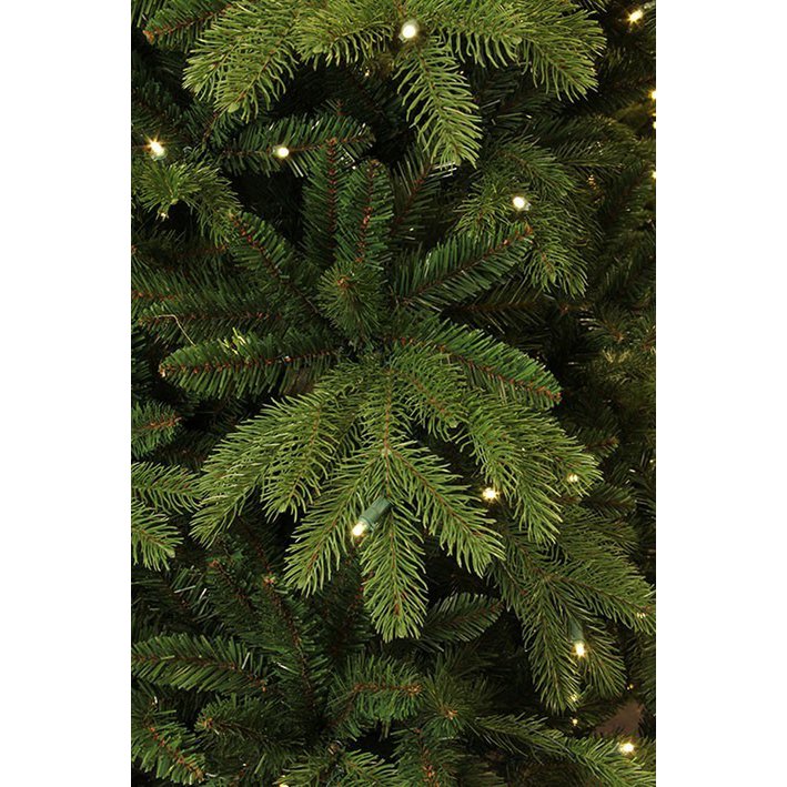 Künstlicher Weihnachtsbaum Slim mit LED-Beleuchtung – H155 x Ø102 cm – Grün