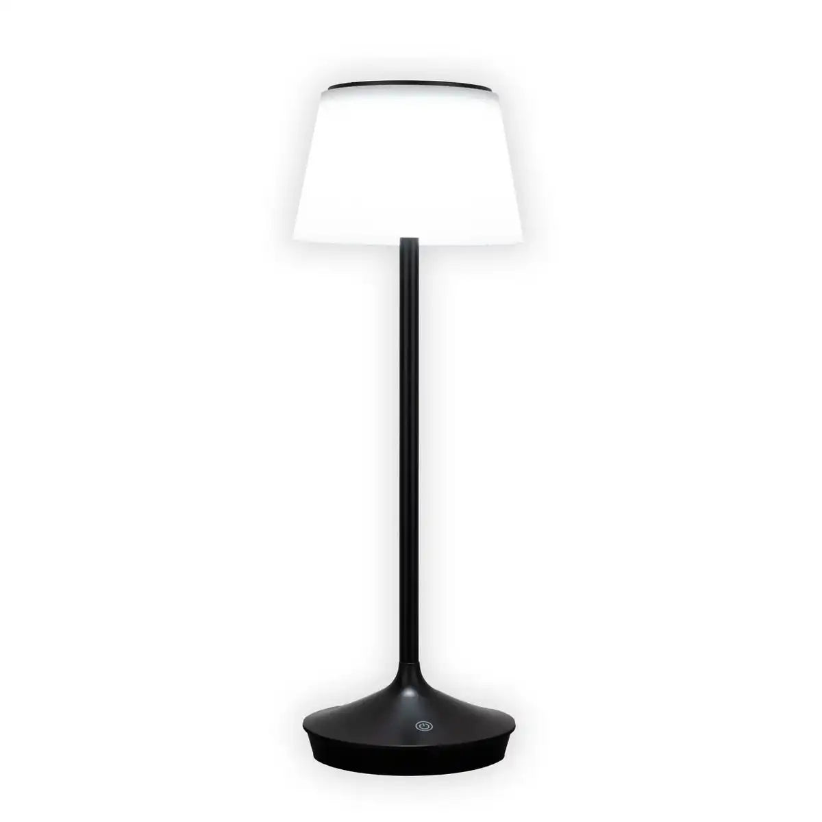 LED Leuchte "EMMI" für Außen und Innen, Tischlampe aus Metall und Kunststoff , mit fest verbauten LEDs, LED Tischlampe für Balkon, Terrasse, Garten, Wohnzimmer, Wintergarten, ca. 38 cm hoch