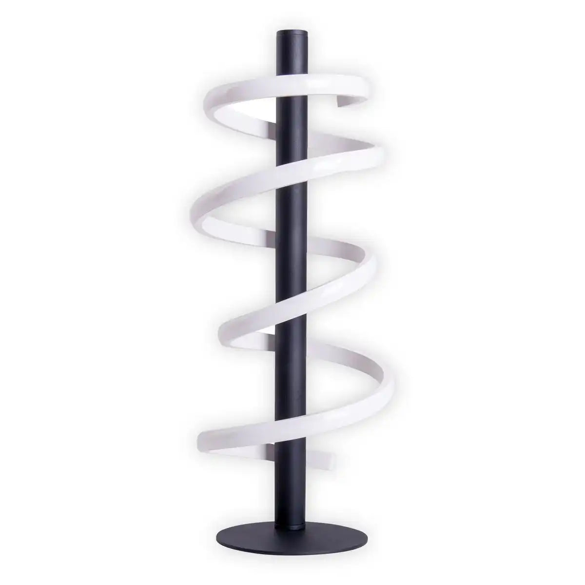 LED Tischleuchte "BELLEZA", moderne Tischlampe aus Metall und Kunststoff in Schwarz, und Weiß, mit fest verbauten LEDs, 50 cm hoch, Beleuchtung für Wohnzimmer, Esszimmer, Schlafzimmer oder Büro.