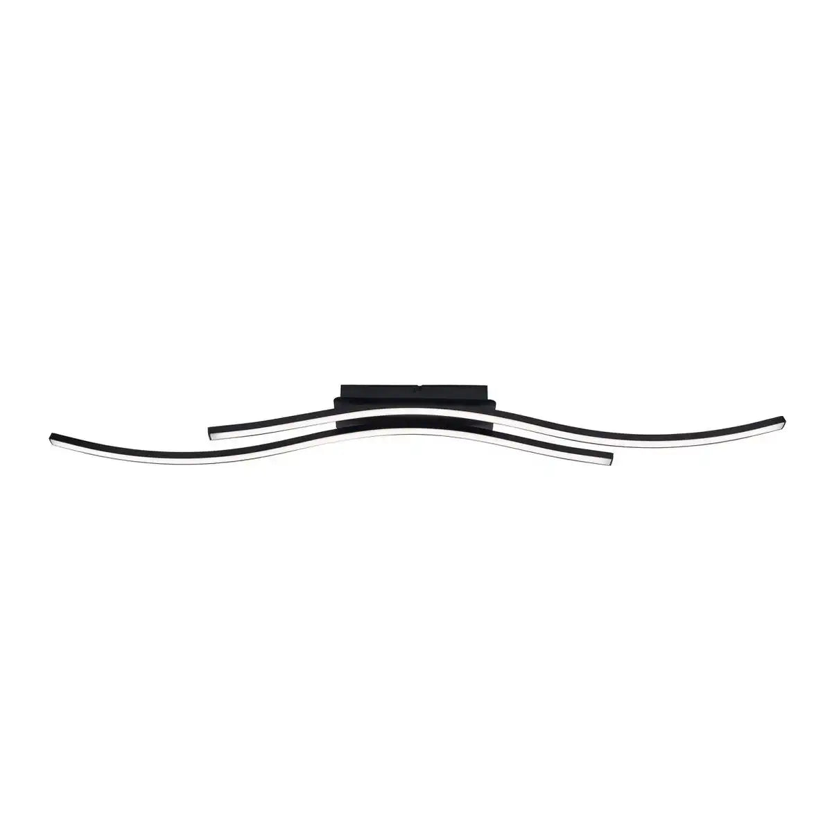 LED Deckenleuchte "ONDA", Deckenlampe aus Metall und Kunststoff in Schwarz, mit fest verbauten LEDs, Deckenleuchte LED, 96 cm lang