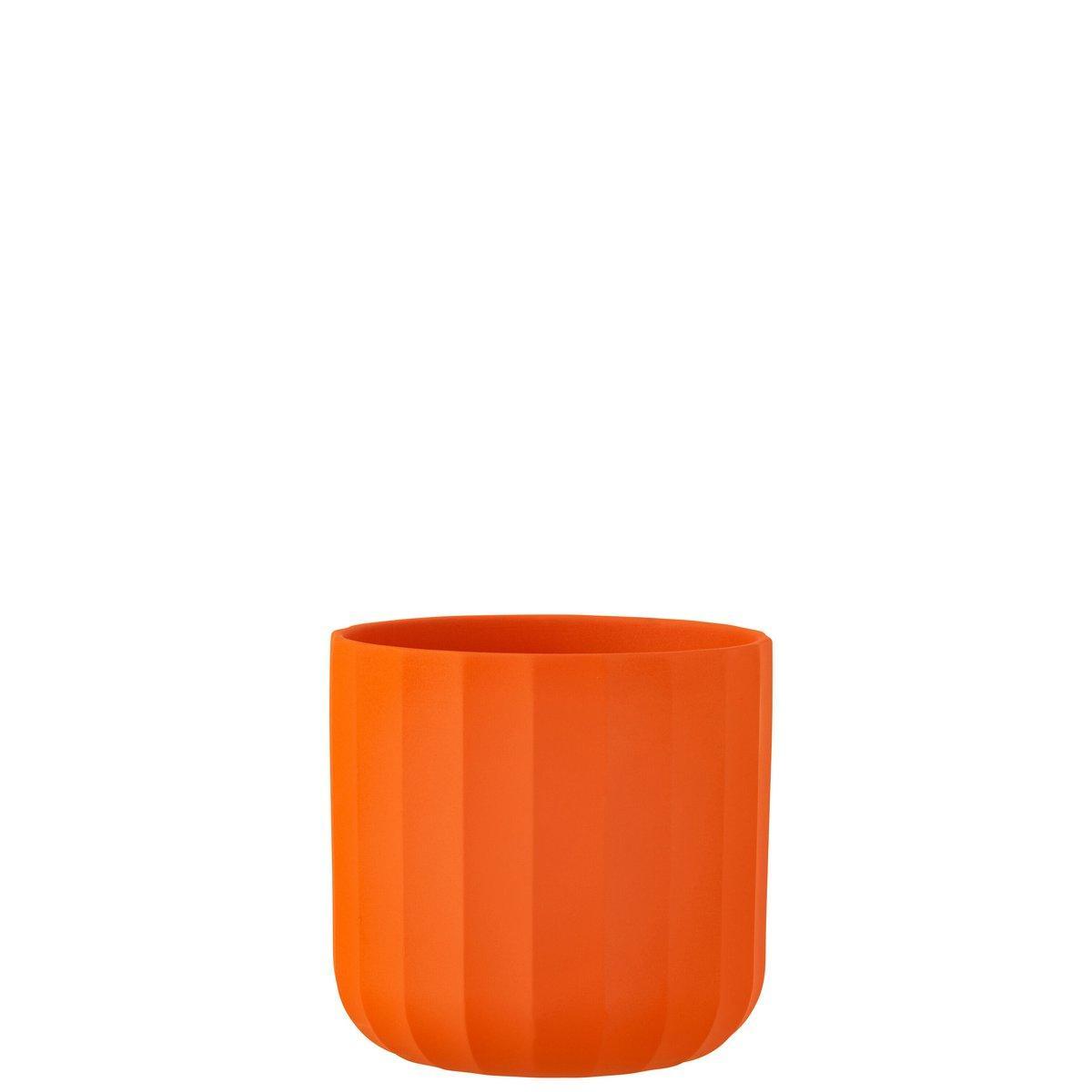 J-Line Blumentopf Summer Keramik Orange Groß