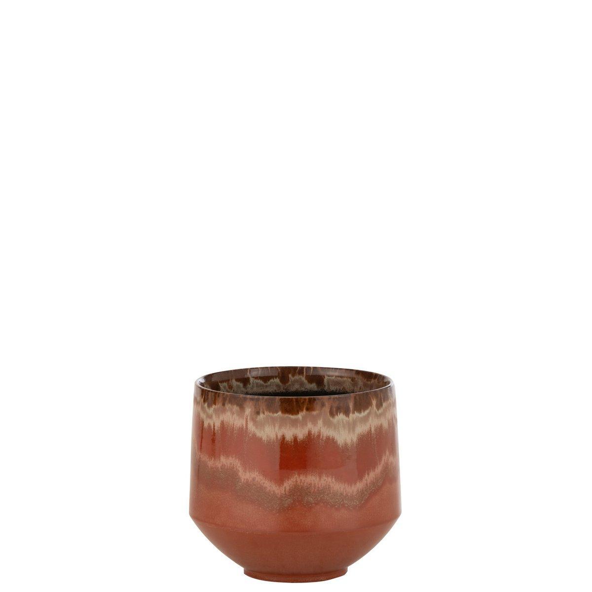 J-Line Blumentopf Aline - Keramik - Rot - Klein - Ø 21,00 cm