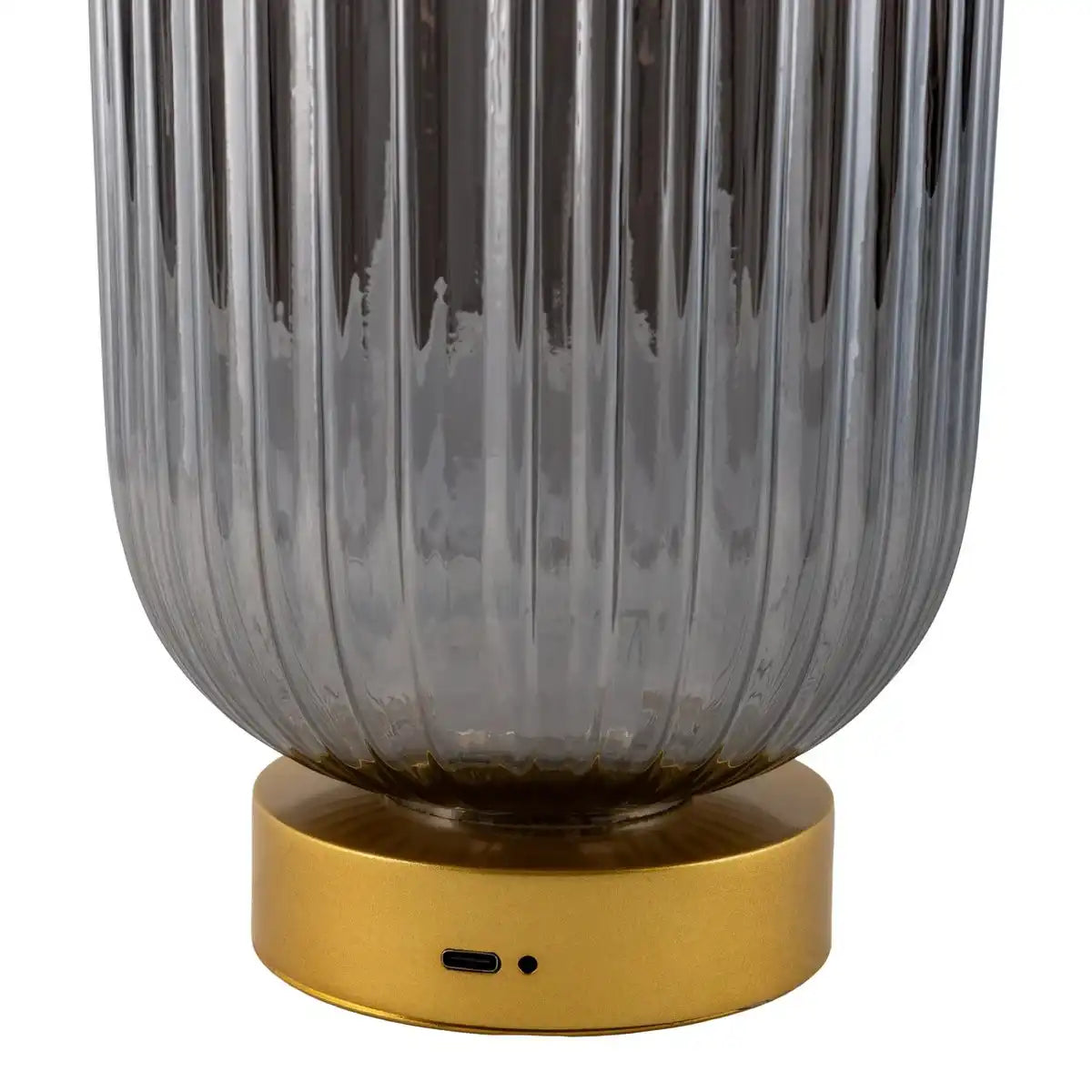 Akkutischleuchte "LUISE" Gold, Klassik, Gold, mit integrierter LED, warmweiß