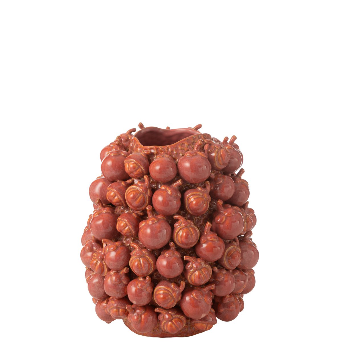 J -Line Vase Botanics - Kupfer - Kupfer/Rosa - schmal - Ø 31 cm
