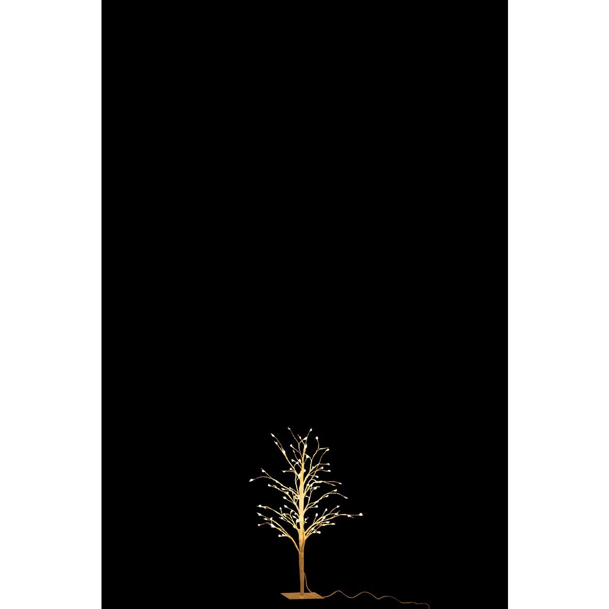 J-Line Dekobaum Blank – Metall – Weiß – klein – LED-Leuchten