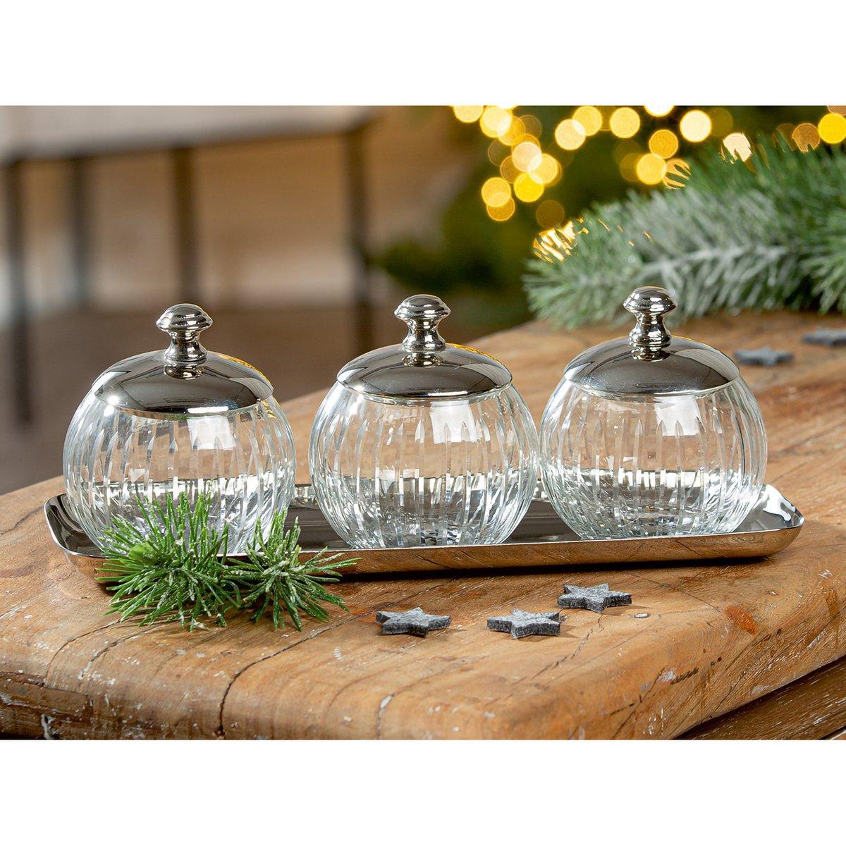 4tlg. Set Vorratsdose Nova, H.8,5 cm