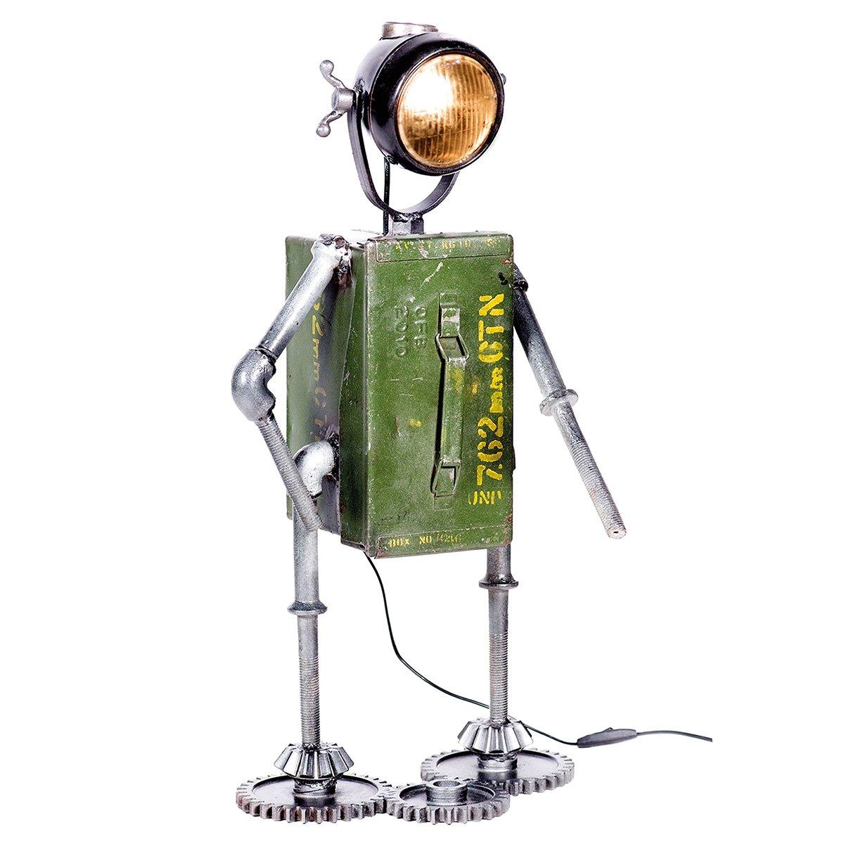 Lampe"Robot"Eisen,grünStaurraum H.72cm