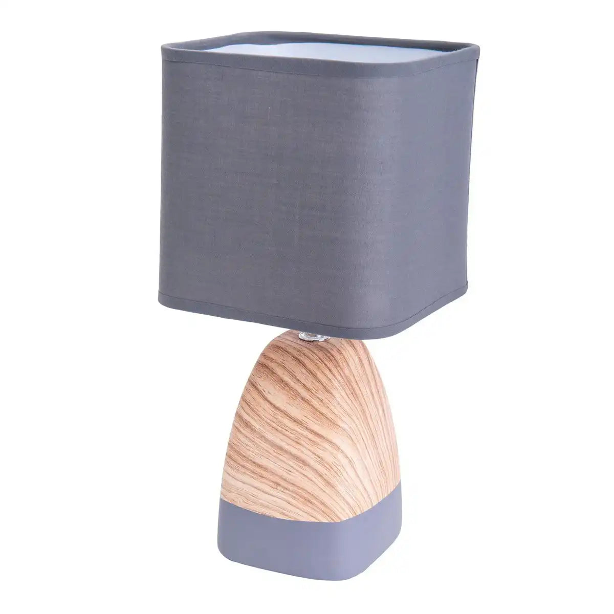 Keramiktischleuchte "CREMONA" aus Keramik in braun/grau mit E14 Fassung, Tischlampe für Wohnräume 31 cm hoch