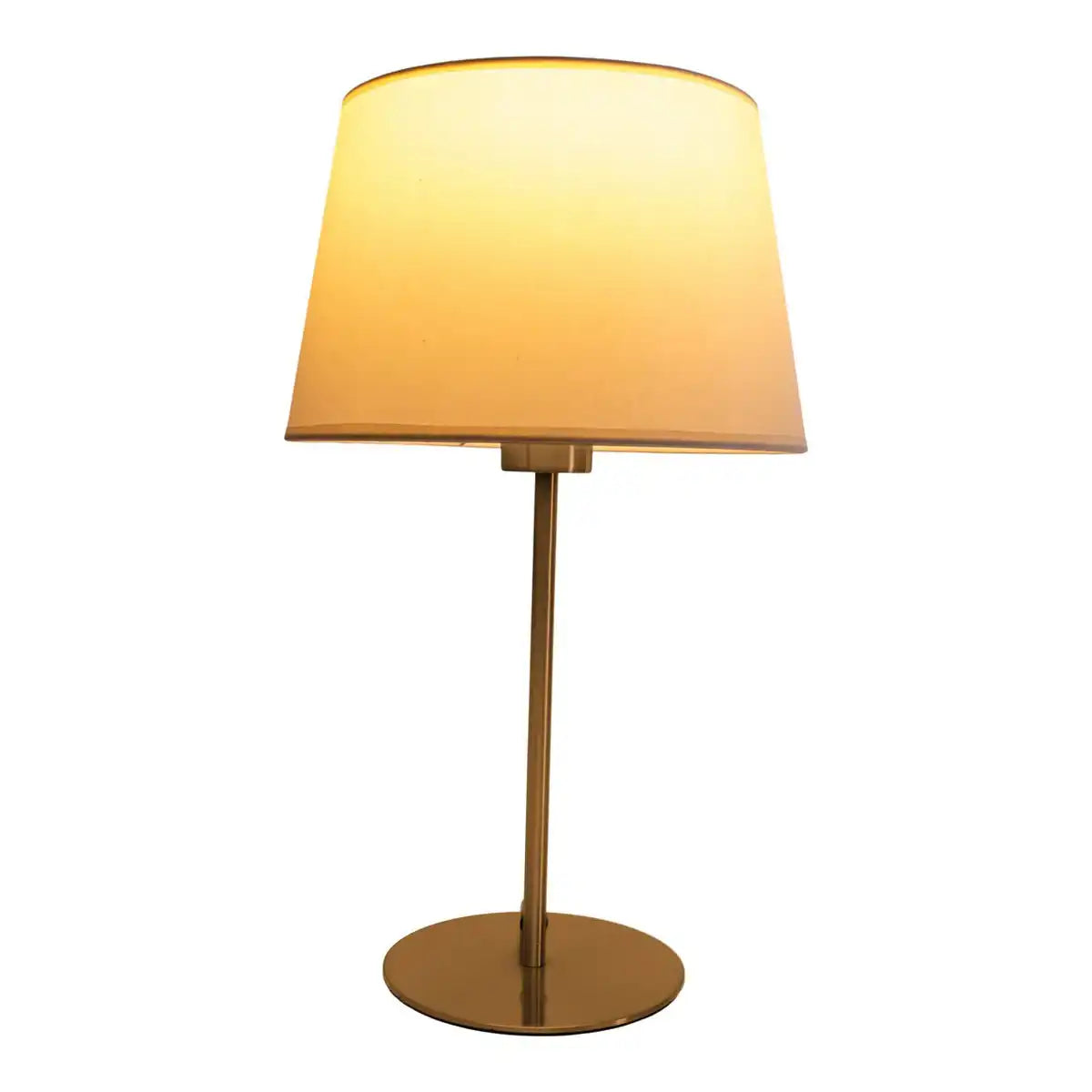 Tischleuchte "BOLOGNA" h: 45cm beige/messing