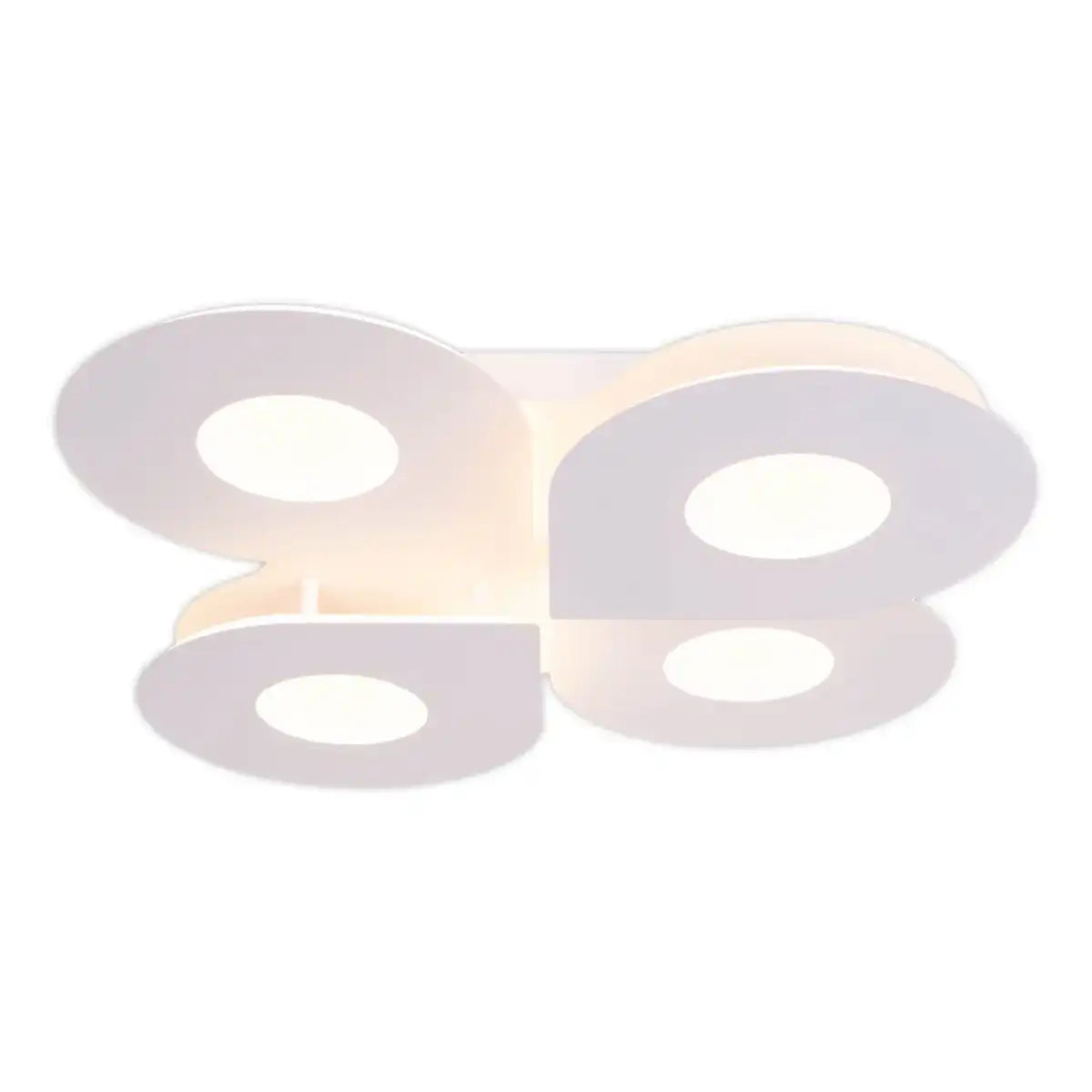 LED Deckenleuchte "SMILLA" weiß, 50 x 50 cm, 8 cm, Metall und Kunststoff, integrierte LEDs, 2400 lm, dimmbar, CCT-Funktion 3.000-6.500 K, Nachtlichtfunktion.