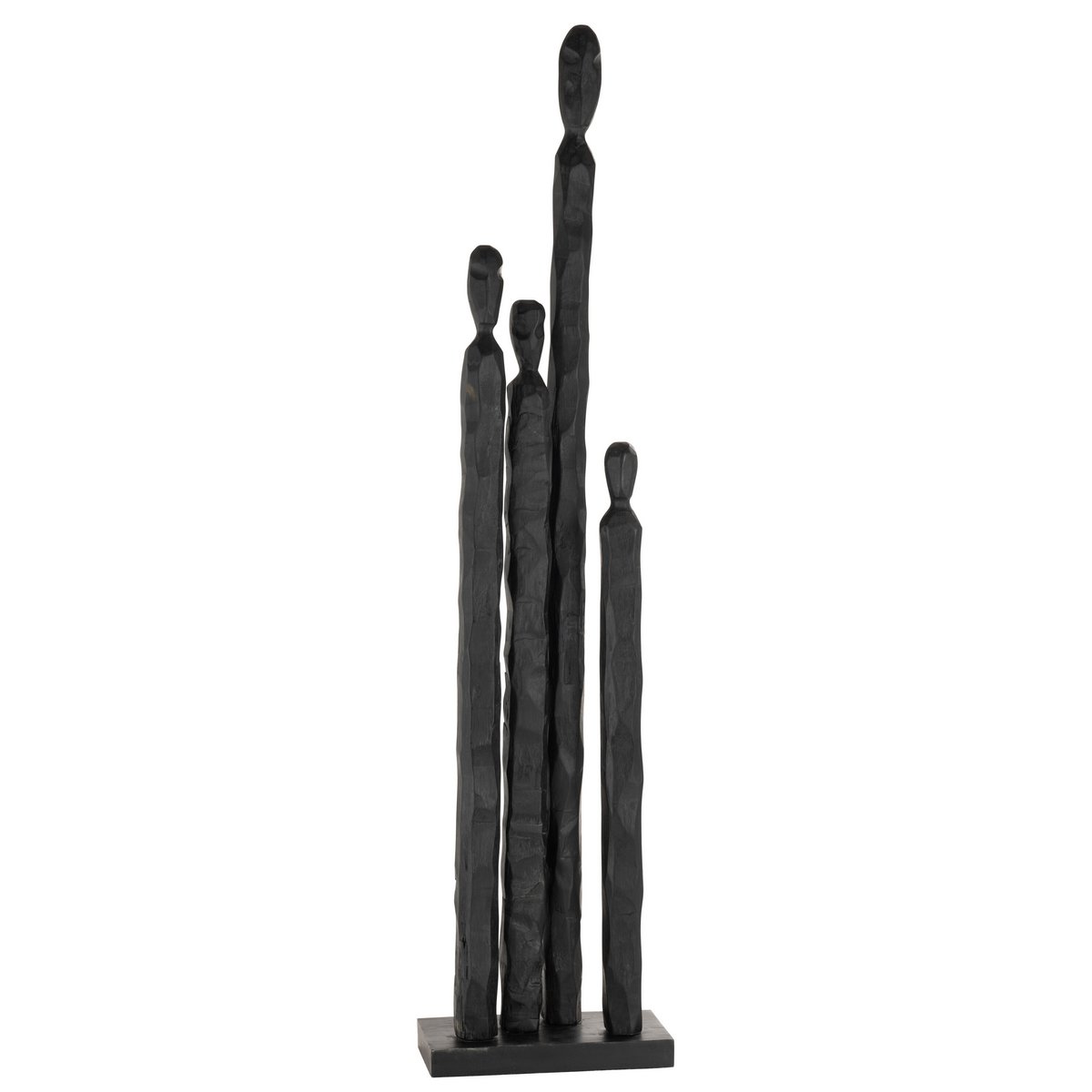 Figur Figurengruppe Long Mango Wood Black Skulptur