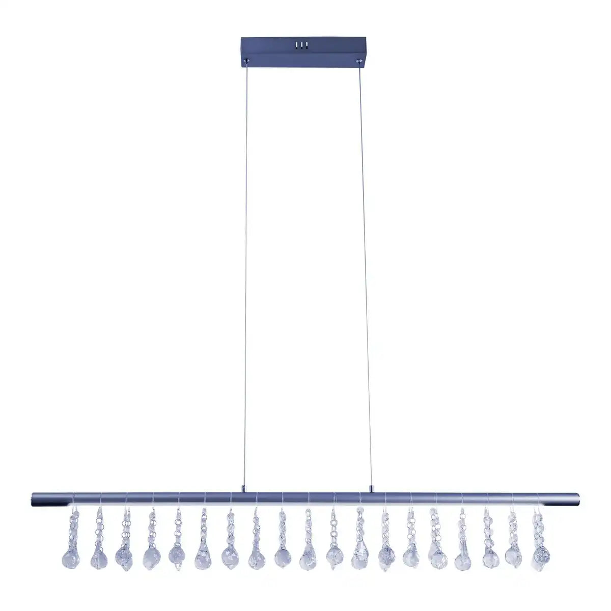 LED Pendelleuchte "NOBILIS" Länge ca. 100 cm, aus Metall und Kunststoff in Grau, mit fest verbauten LEDs, Beleuchtung für Wohnzimmer, Esszimmer oder Büro