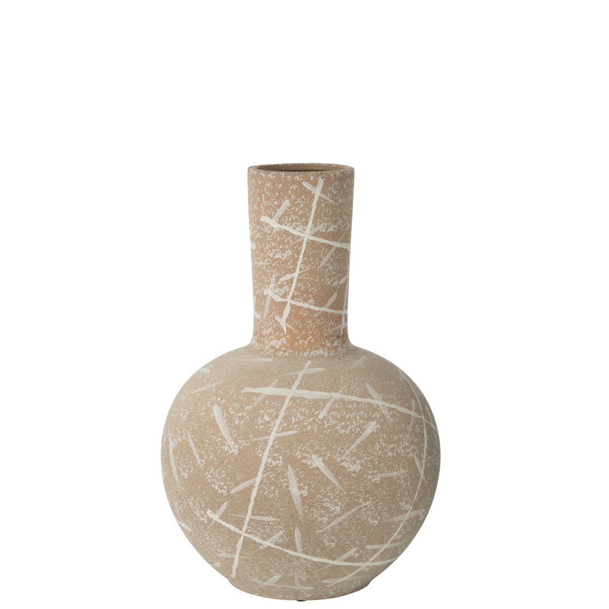 J -Line Vase Dune Bol - Keramik - Beige/Weiß - Ø 34 cm