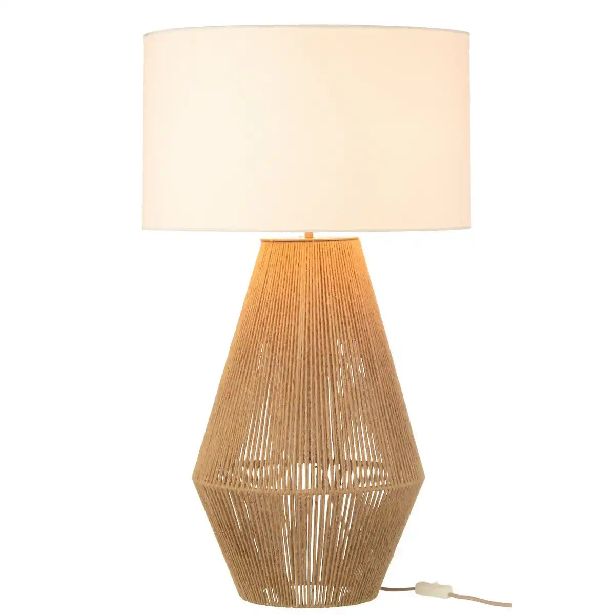 J-Line Lampe Striing Metall/Jute Natur