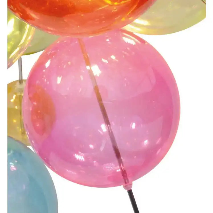Pendelleuchte "EXPLOSION" bunt aus Metall und Glas, G9 Fassungen, Hängelampe für Esszimmer, Wohnzimmer, Diele oder Büro, Øca. 65 cm