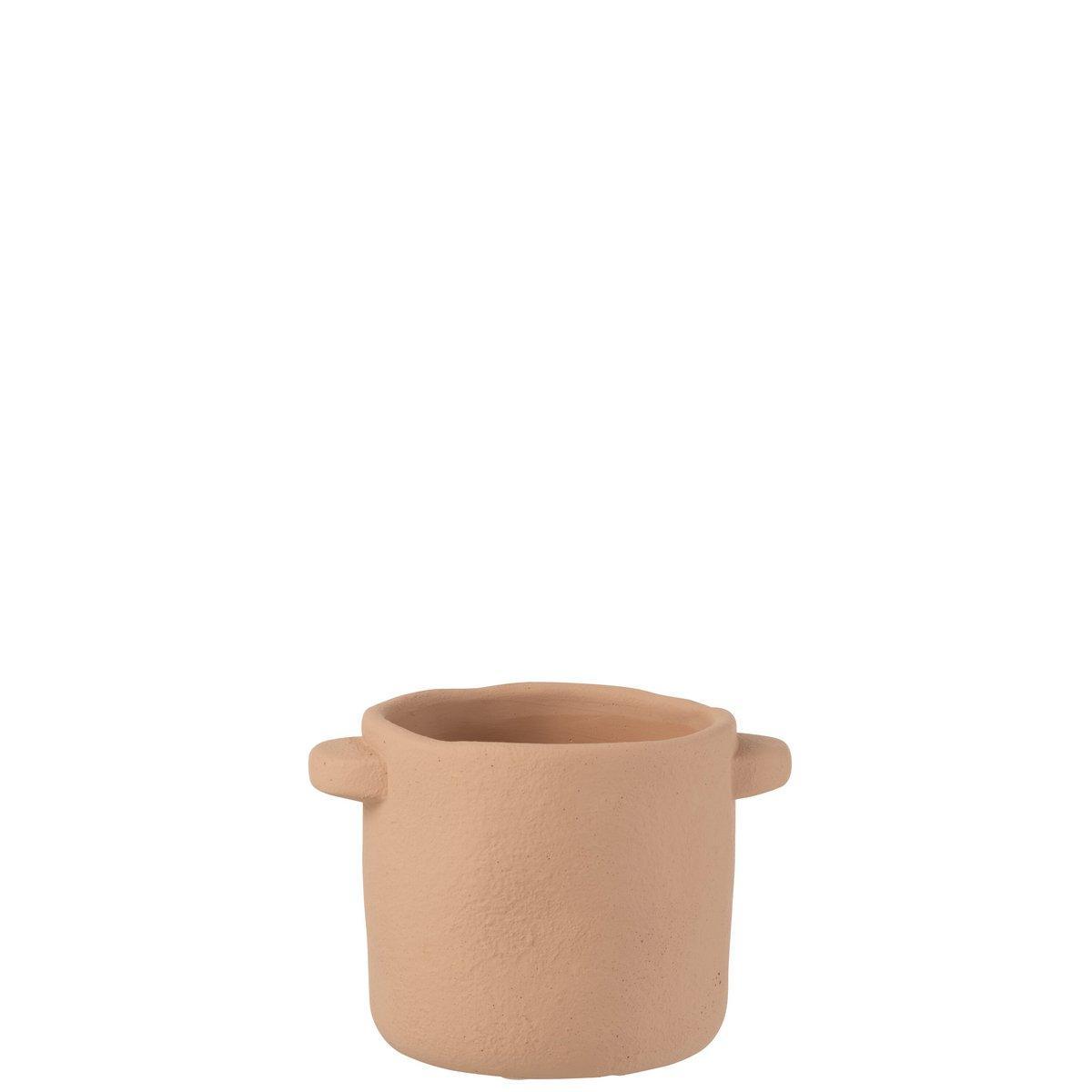 J-Line Blumentopf Gustave – Zement – Hellbraun – Ø 14,5 cm –