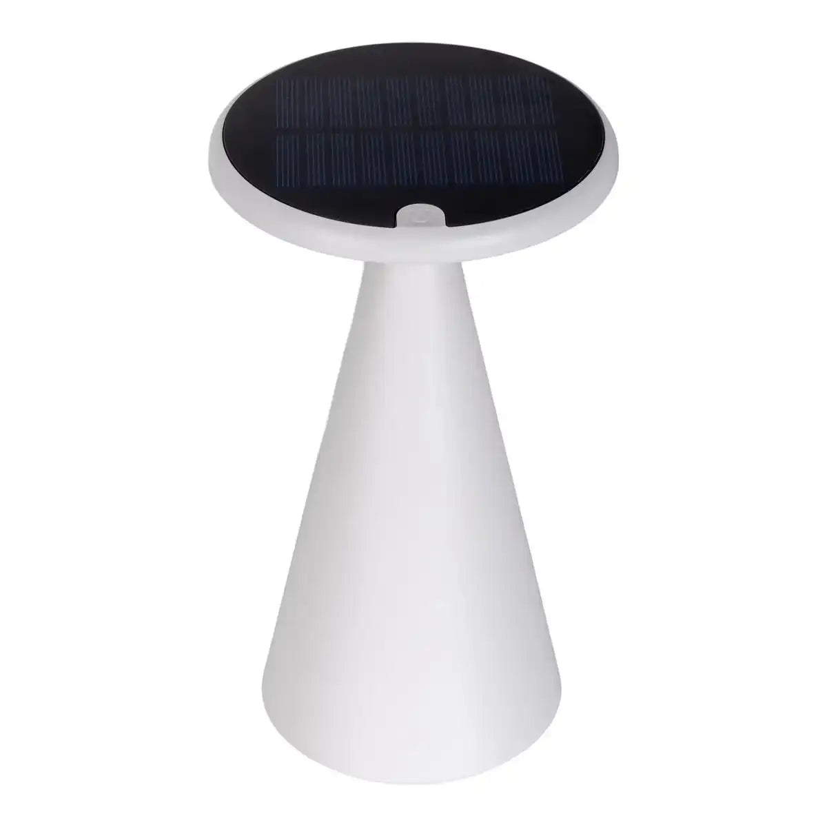 Solar-Akku-Tischleuchte "Palu" für Außen und Innen, aus Kunststoff in Weiß , 20 cm hoch