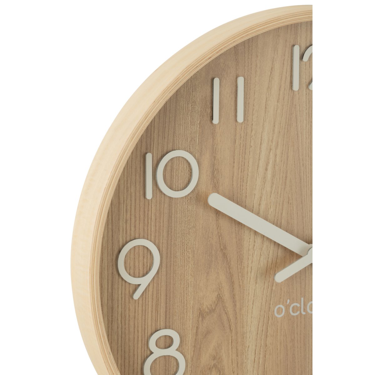 J-Line Wanduhr Sperrholz/MDF Natur Klein