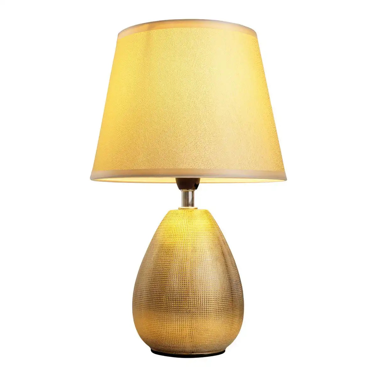 Keramik Tischleuchte "Simply Ceramics", Tischlampe aus Keramik, Gold, mit E14-Fassung, für Esszimmer, Wohnzimmer, Diele oder Büro, 31 cm hoch