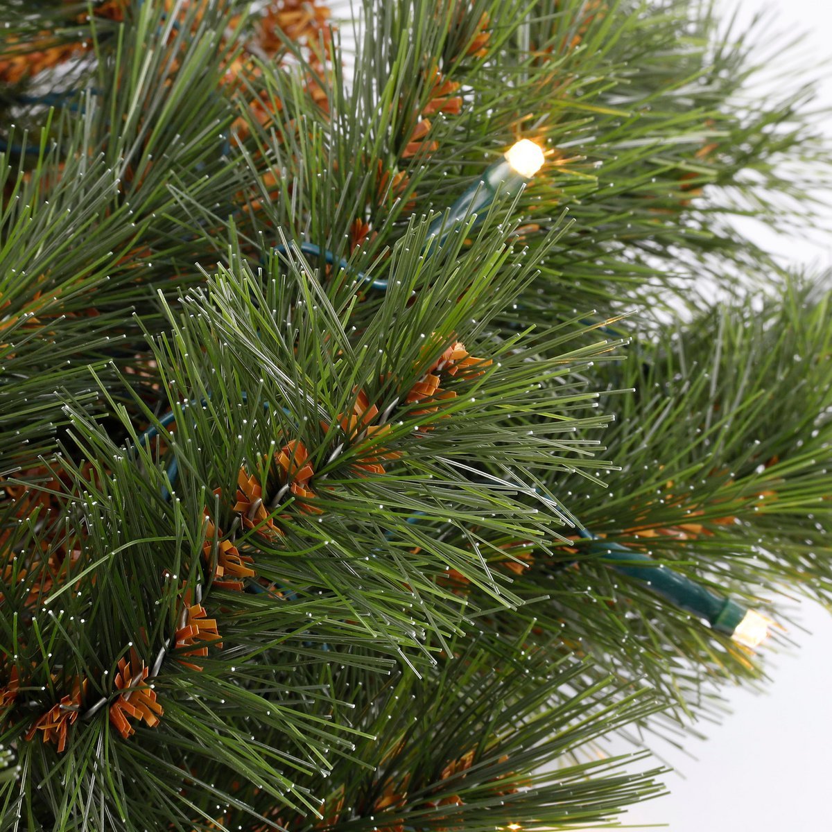 Waldgefrostete Girlande mit LED-Beleuchtung – L270 cm – Grün