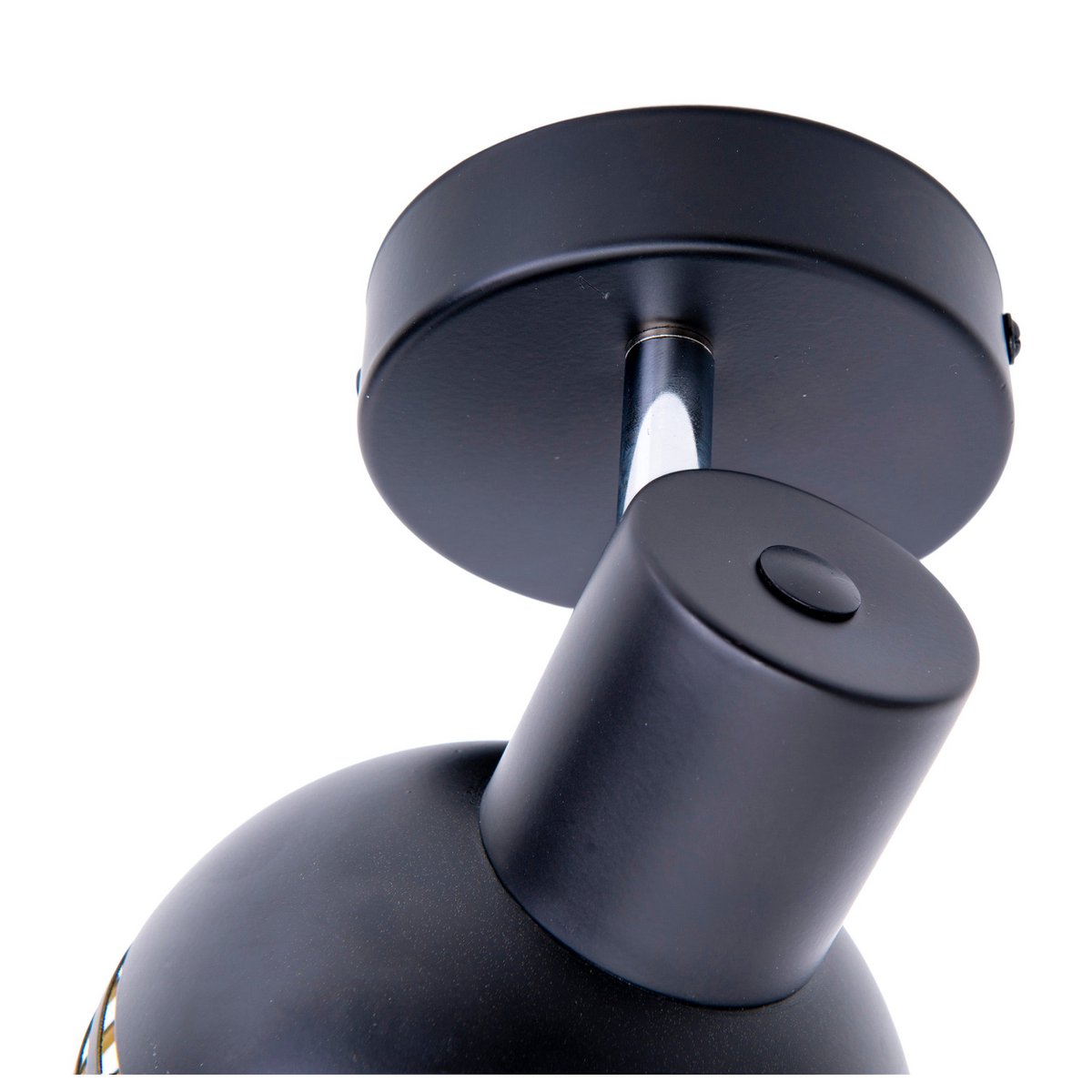 1er Wand- und Deckenleuchte, Spot "CASCO" aus Metall in Schwarz, und Gold, mit E27-Fassung, 23 x 12 x 14 cm. Stilvolle Beleuchtung für Wohnzimmer, Esszimmer oder Küche.