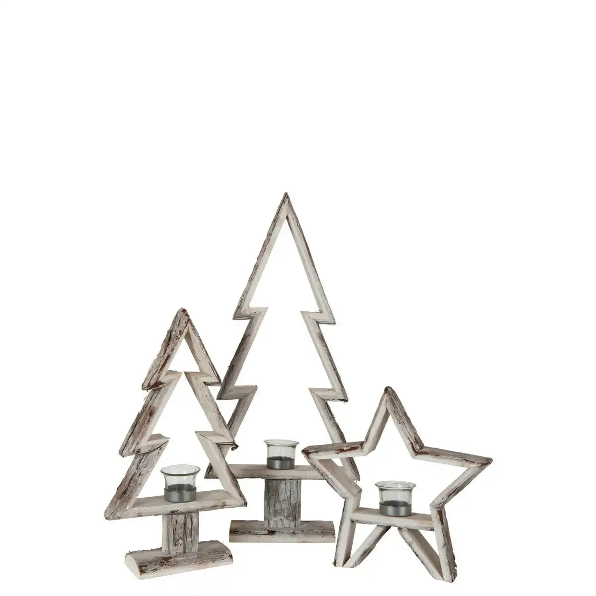J-Line Weihnachtsbaum – Holz – Braun – groß