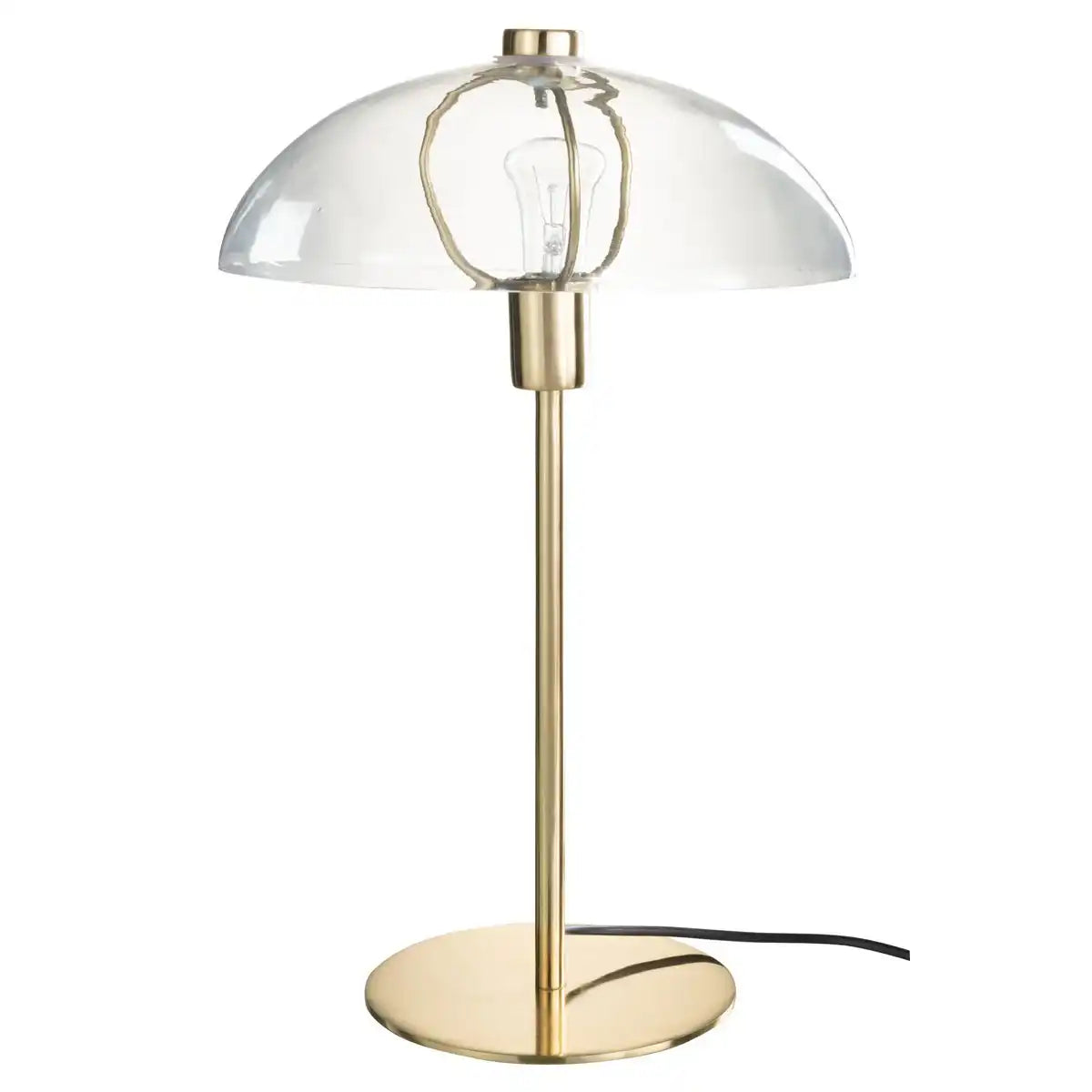 J -Line Tischlampe Jeff - Metall/Glas - Transparent/Gold