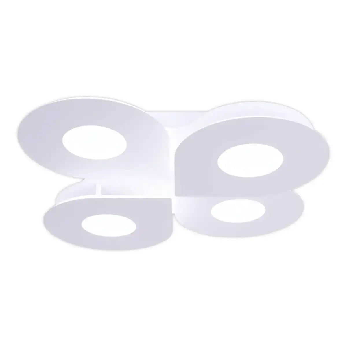 LED Deckenleuchte "SMILLA" weiß, 50 x 50 cm, 8 cm, Metall und Kunststoff, integrierte LEDs, 2400 lm, dimmbar, CCT-Funktion 3.000-6.500 K, Nachtlichtfunktion.