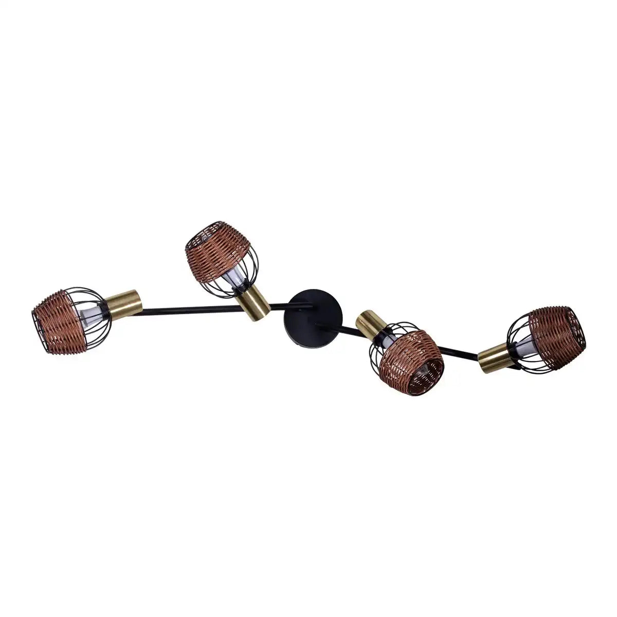 4er Deckenleuchte "CORBIS", Spot aus Metall in Schwarz, und Gold, mit E14-Fassung, für Esszimmer, Wohnzimmer, Diele oder Büro, Deckenlampe innen, 78 cm lang