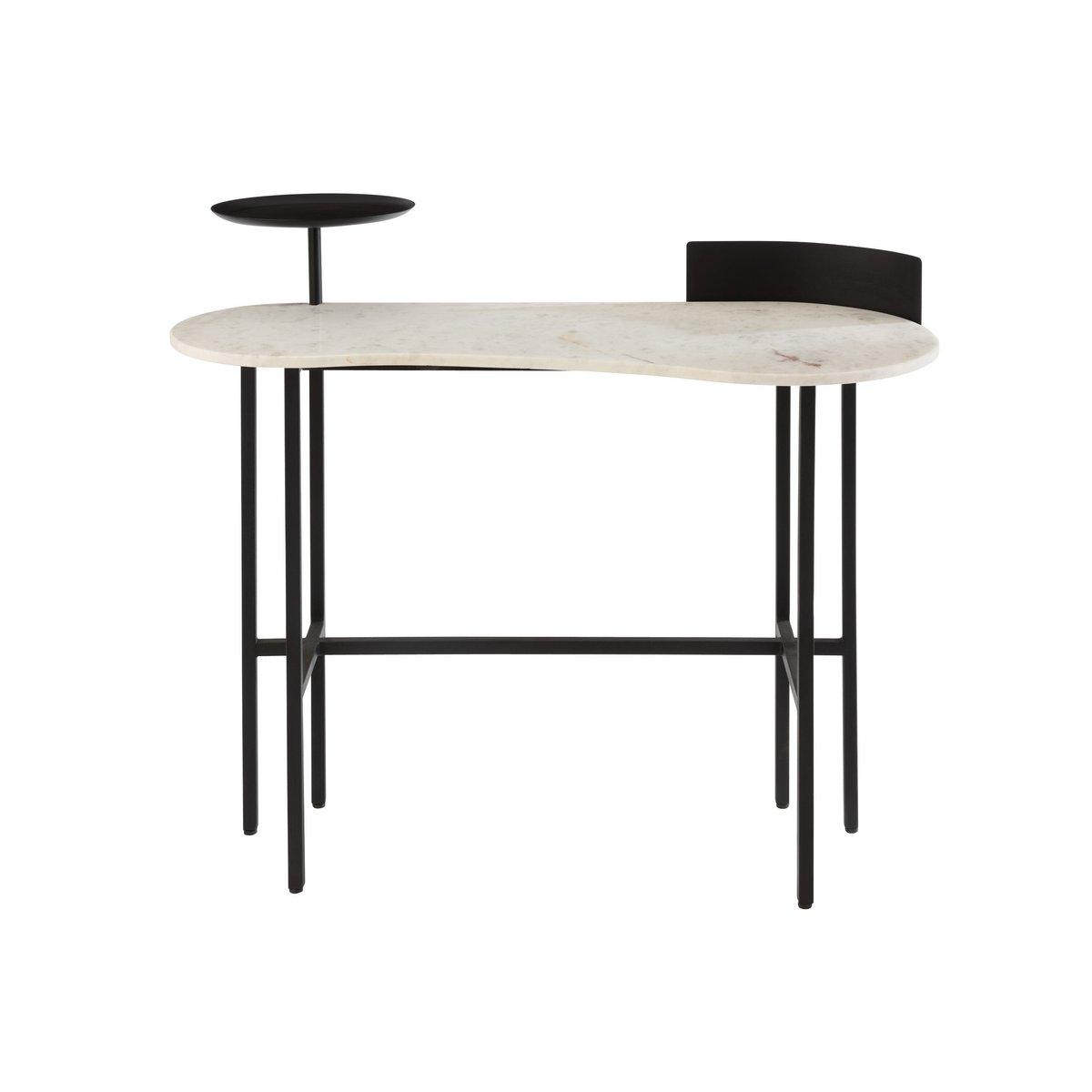J-Line Konsole Marmor/Eisen Weiß/Schwarz