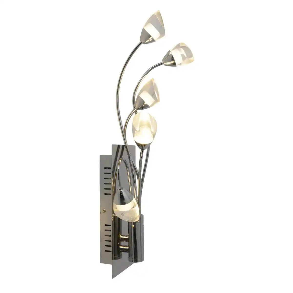 LED Wandleuchte "SHINNY" aus Metall und Kunststoff in Chrom mit fest verbauten LEDs, 50 cm
