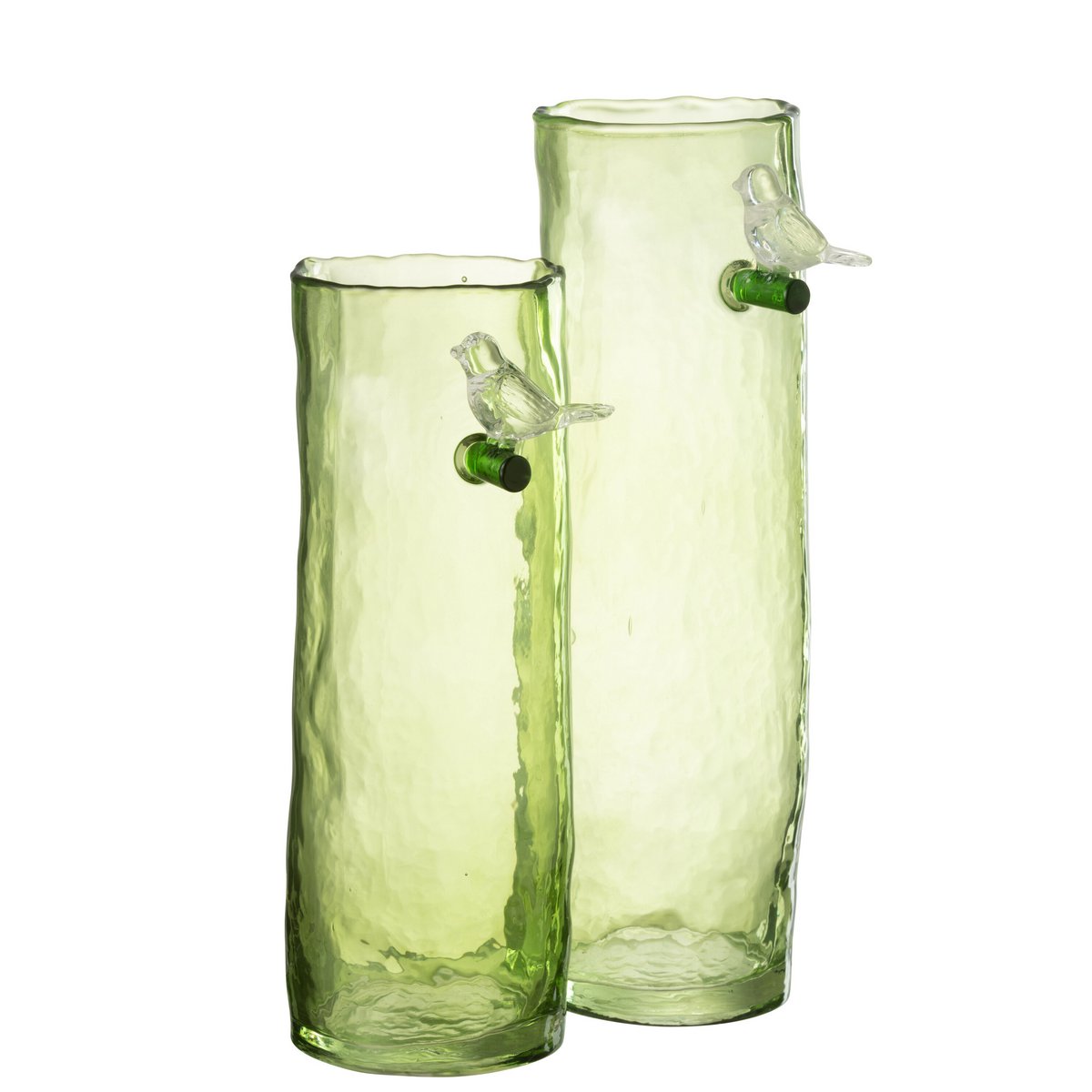 J-Line Vase Long Bird Glas Grün Groß