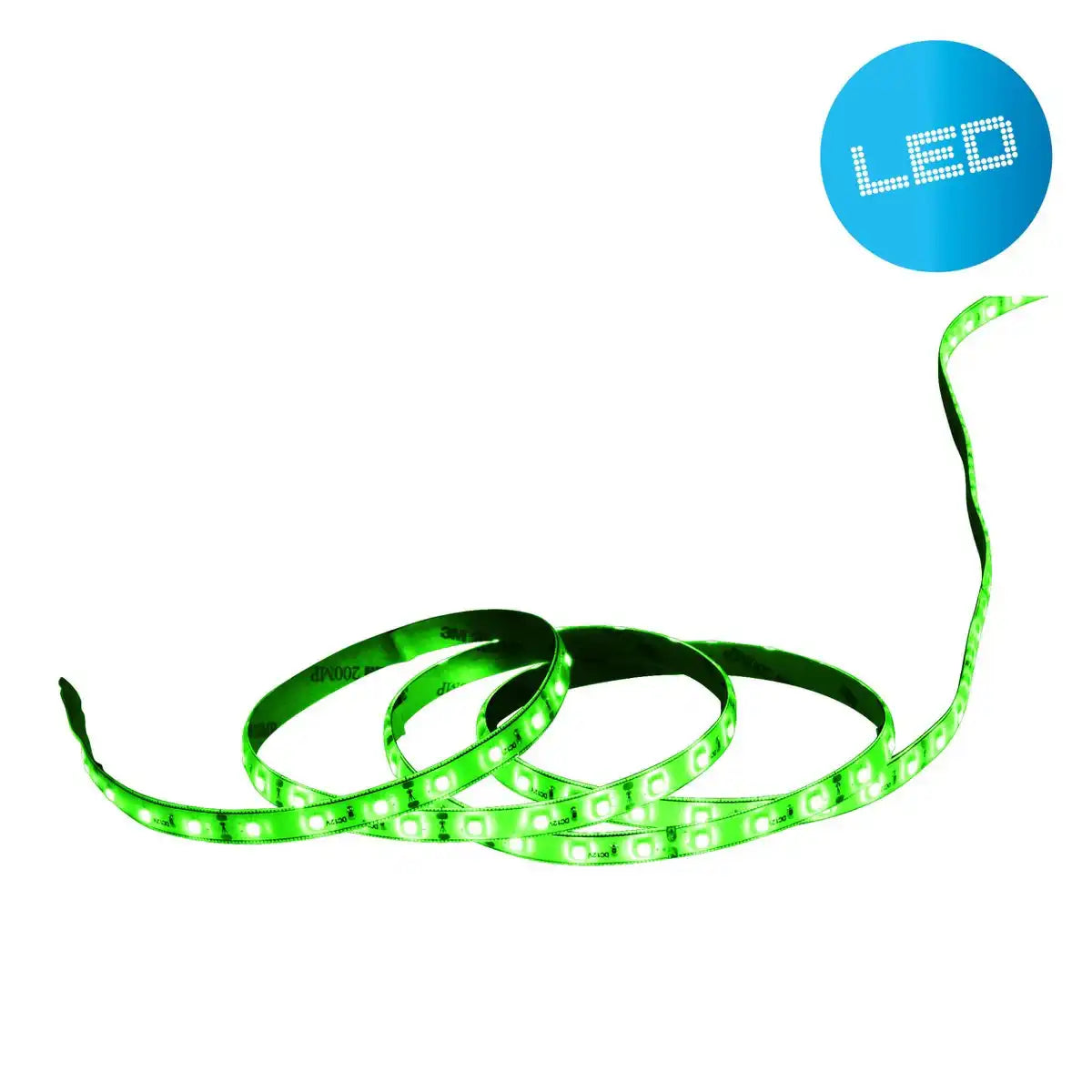 LED "Stripe" ca. 5 m lang, mit 2 Flexverbindern und Steckernetzteil; 300 LEDs, grün.