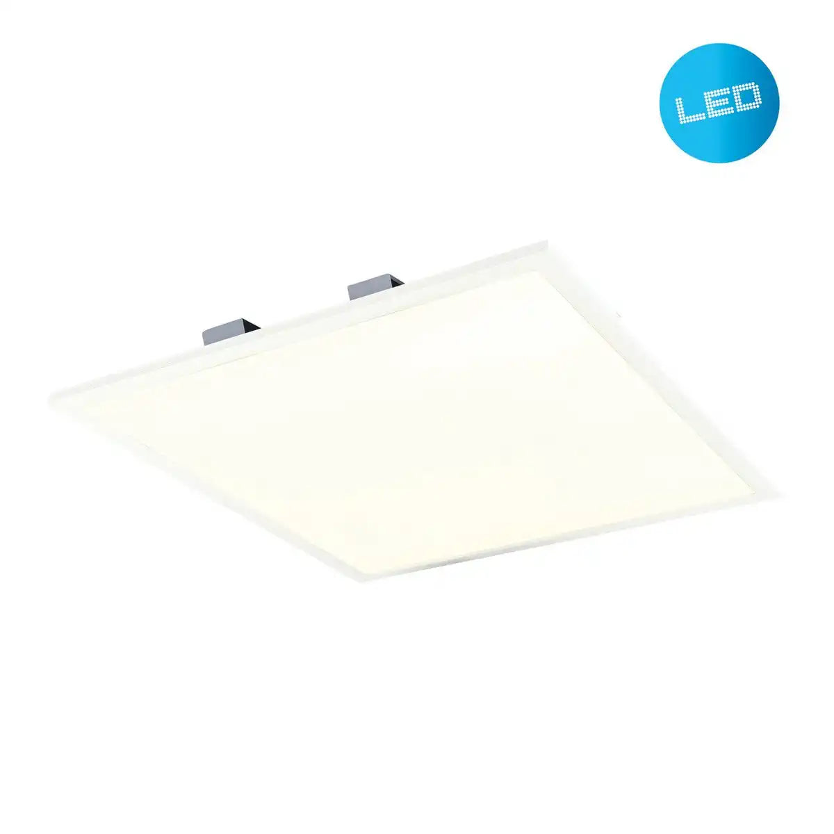LED Aufbaupanel MONDERA, Aufbauleuchte aus Metall und Kunststoff in Weiß mit fest verbauten LEDs, 29,5 x 29,5 cm groß für Innenräume