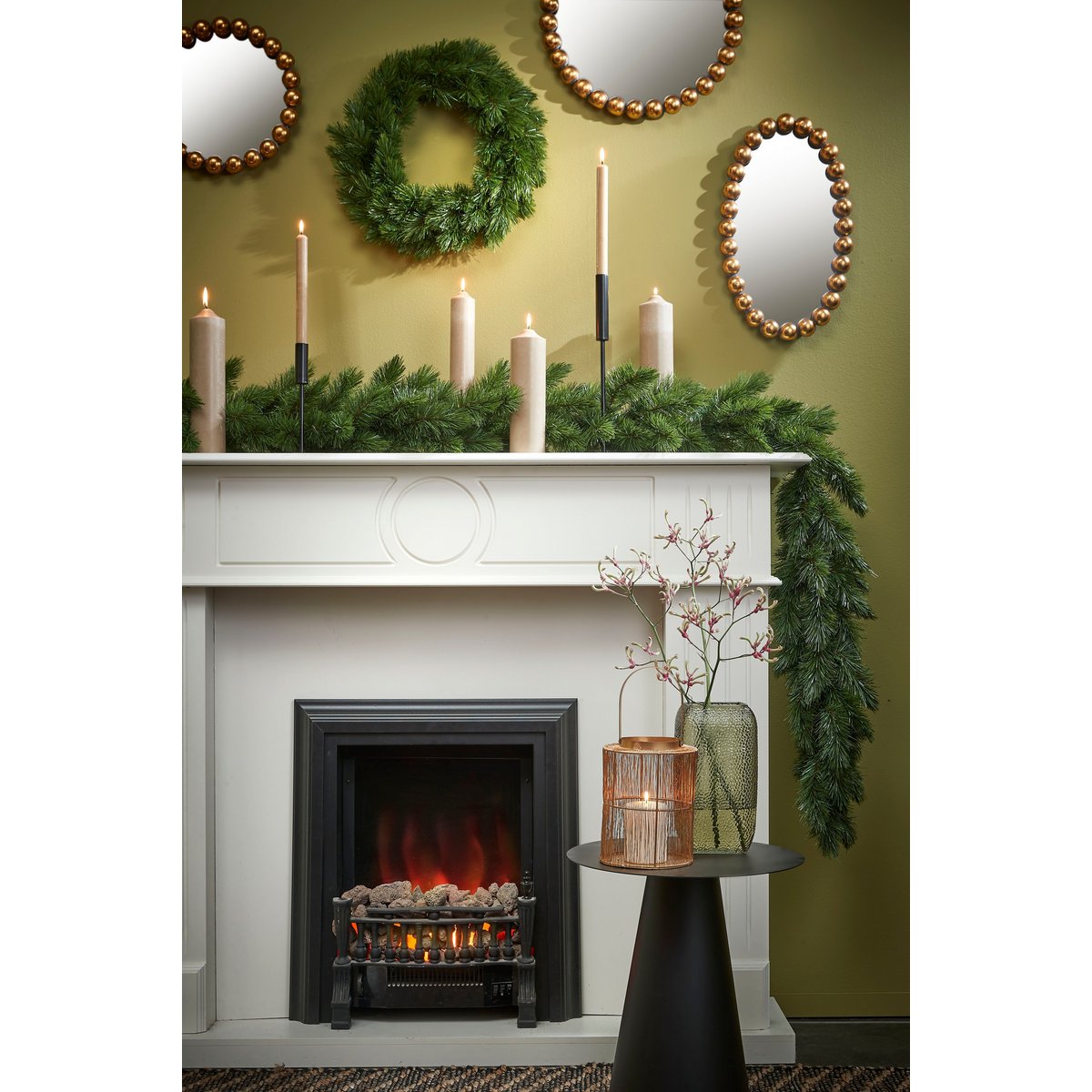 Camden Weihnachtskranz – Ø60 cm – Grün