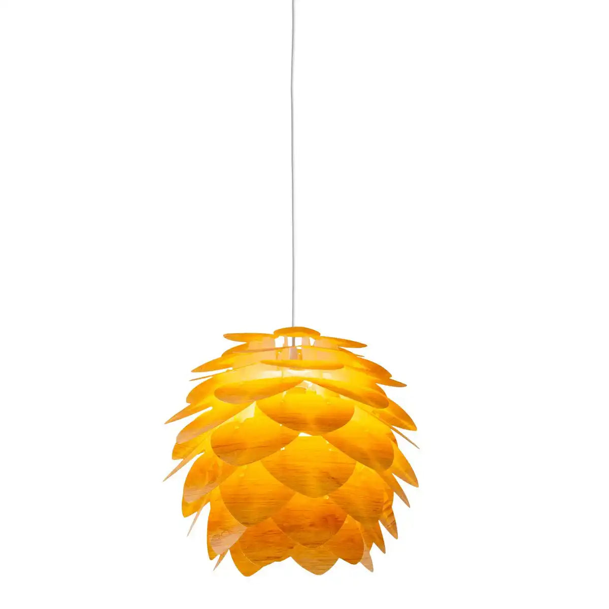 Pendelleuchte "FOGLIA" aus naturfarbenem Kunststoff, E27-Fassung, Beleuchtung für Wohnzimmer, Esszimmer oder Büro, 39 cm Durchmesser