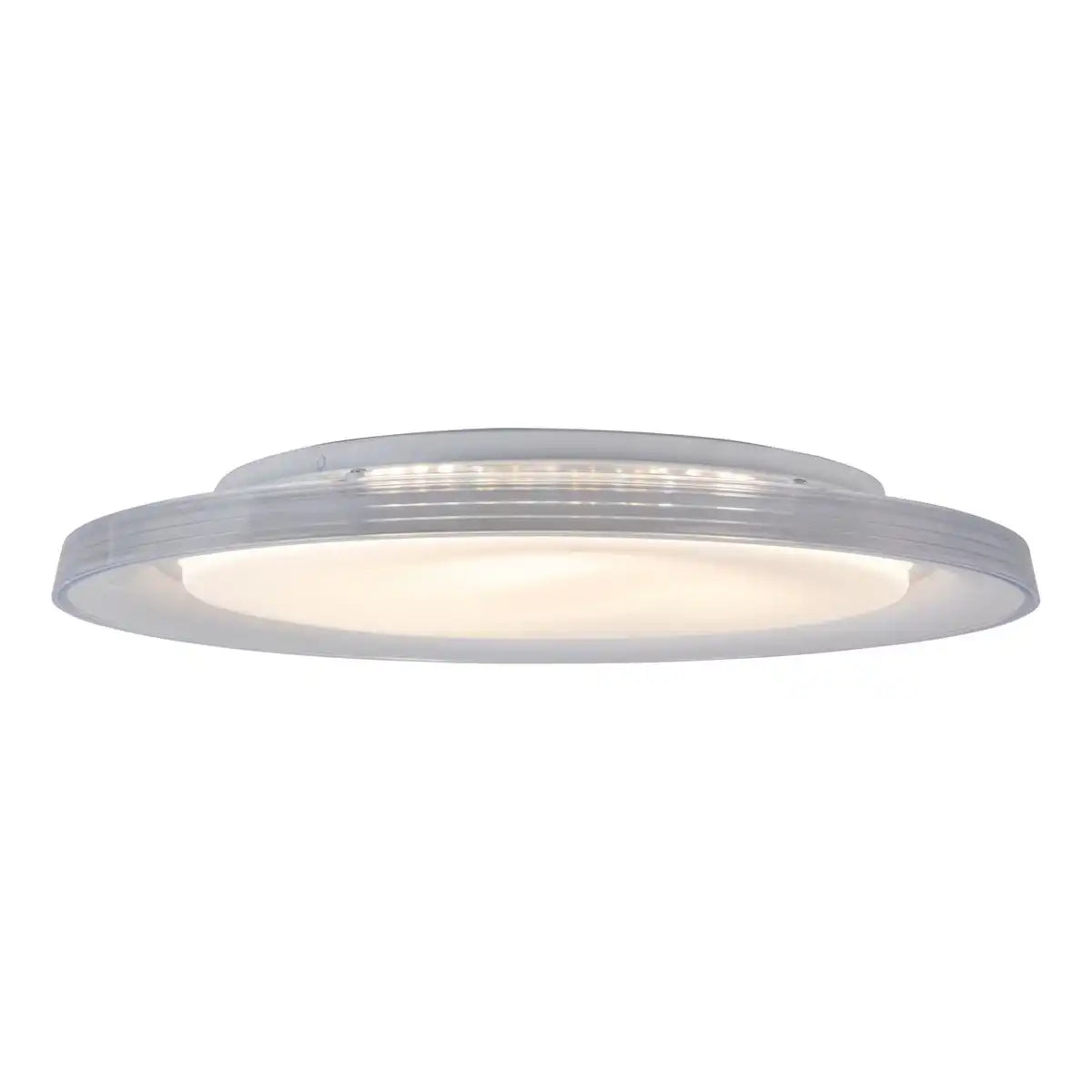 LED Deckenleuchte "CLAIRE" Ø 50,5 cm, 7,5 cm hoch, Metall und Kunststoff in Weiß, integrierte LED, 1600 lm, dimmbar, CCT-Funktion, 3000-5000 K, Nachtlichtfunktion