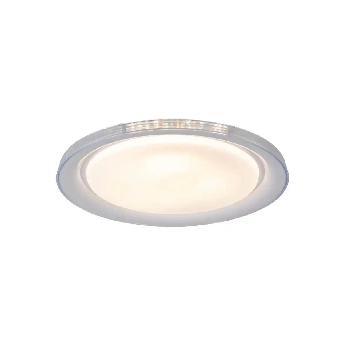 LED Deckenleuchte "CLAIRE" Ø 50,5 cm, 7,5 cm hoch, Metall und Kunststoff in Weiß, integrierte LED, 1600 lm, dimmbar, CCT-Funktion, 3000-5000 K, Nachtlichtfunktion