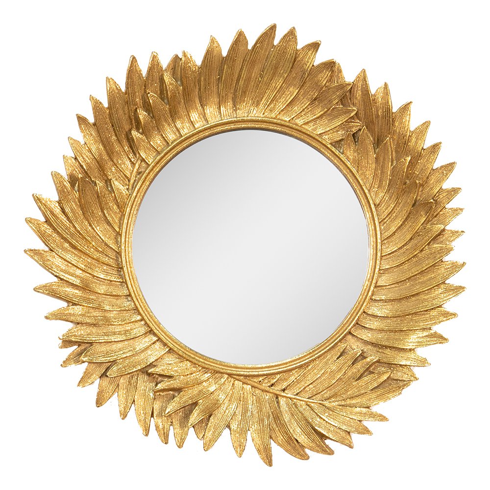 Runder Wandspiegel Ø 25 cm in Gold (Kunststoffrahmen)