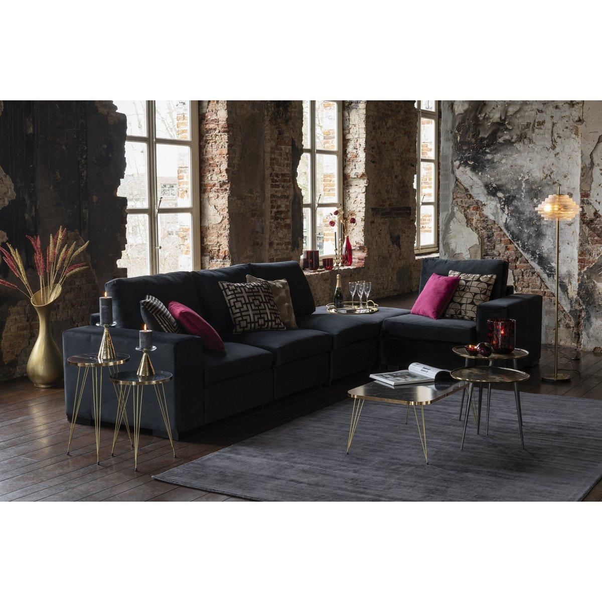 J-Line Branch Banksia 3-teilig, Kunststoff, Rot/Gold