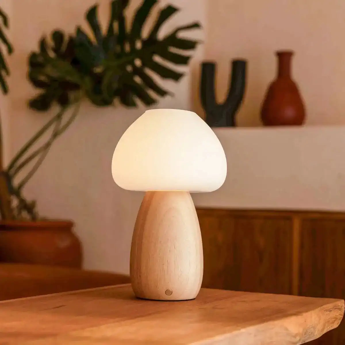 Bärenhellbraun stilvolle wiederaufladbare Lampe-schnurlos, dimmbar, umweltfreundliches Design