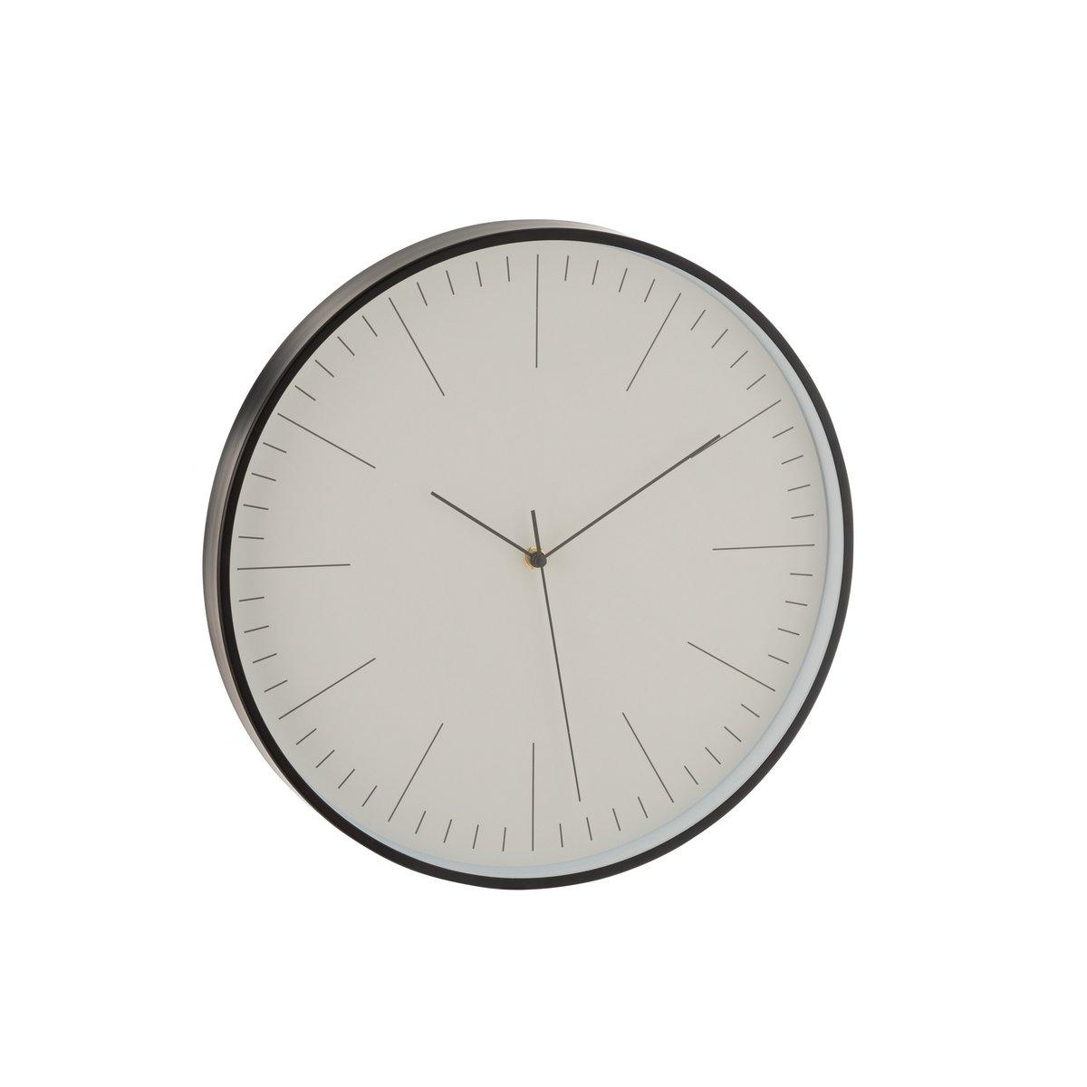 J-Line Gerbert Uhr – Metall – Schwarz – Ø 40 cm