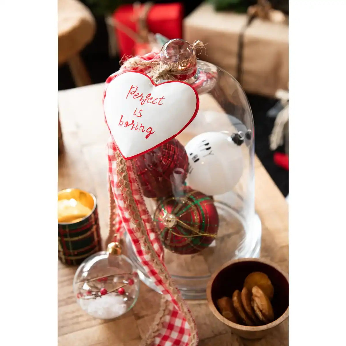 J-Line Weihnachtskugeln – Glas – Rot/Grün