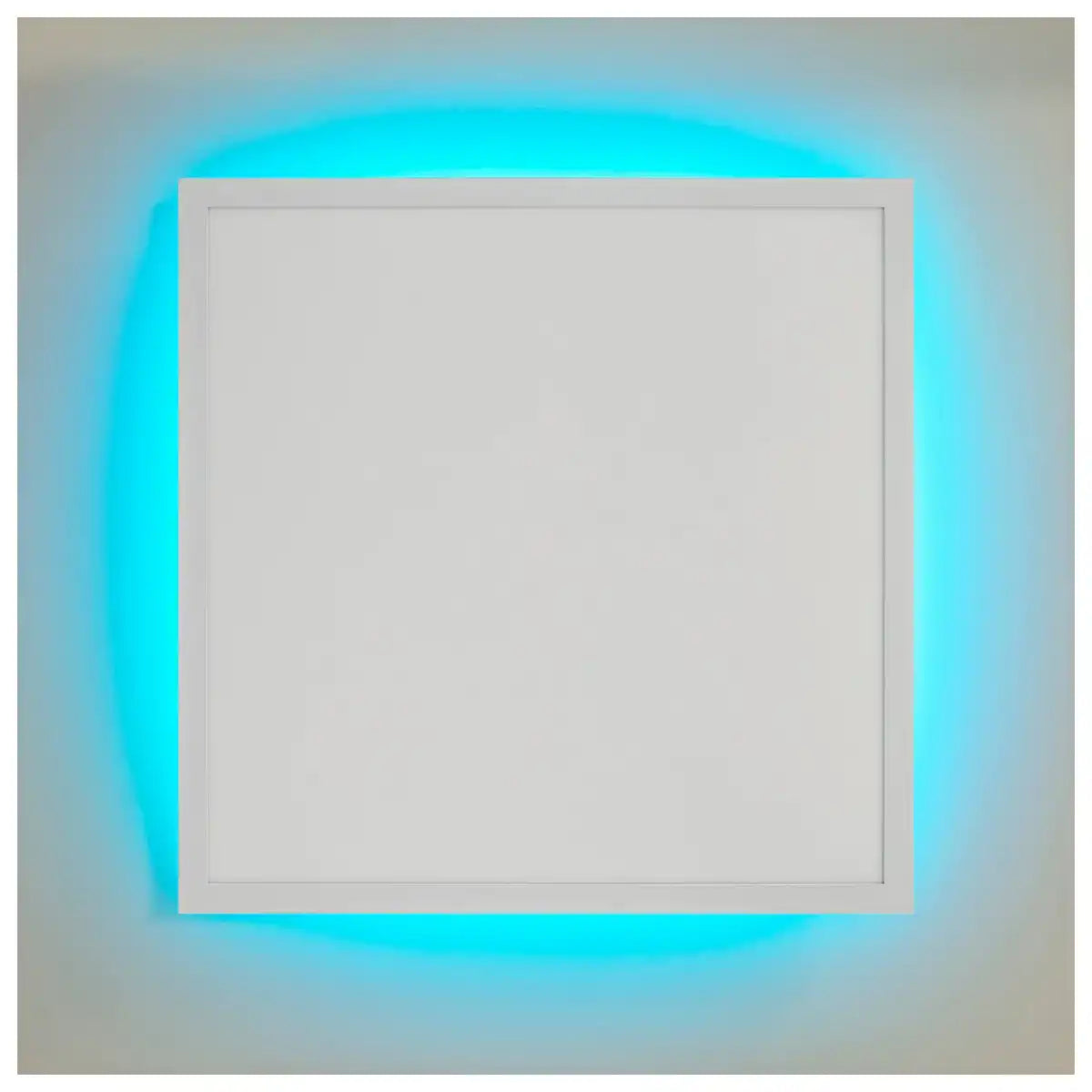 Smart Home LED Backlight Panel Seitenlänge 45 cm, viele Funktionen, Einbauleuchte aus Metall und Kunststoff, integrierte LEDs