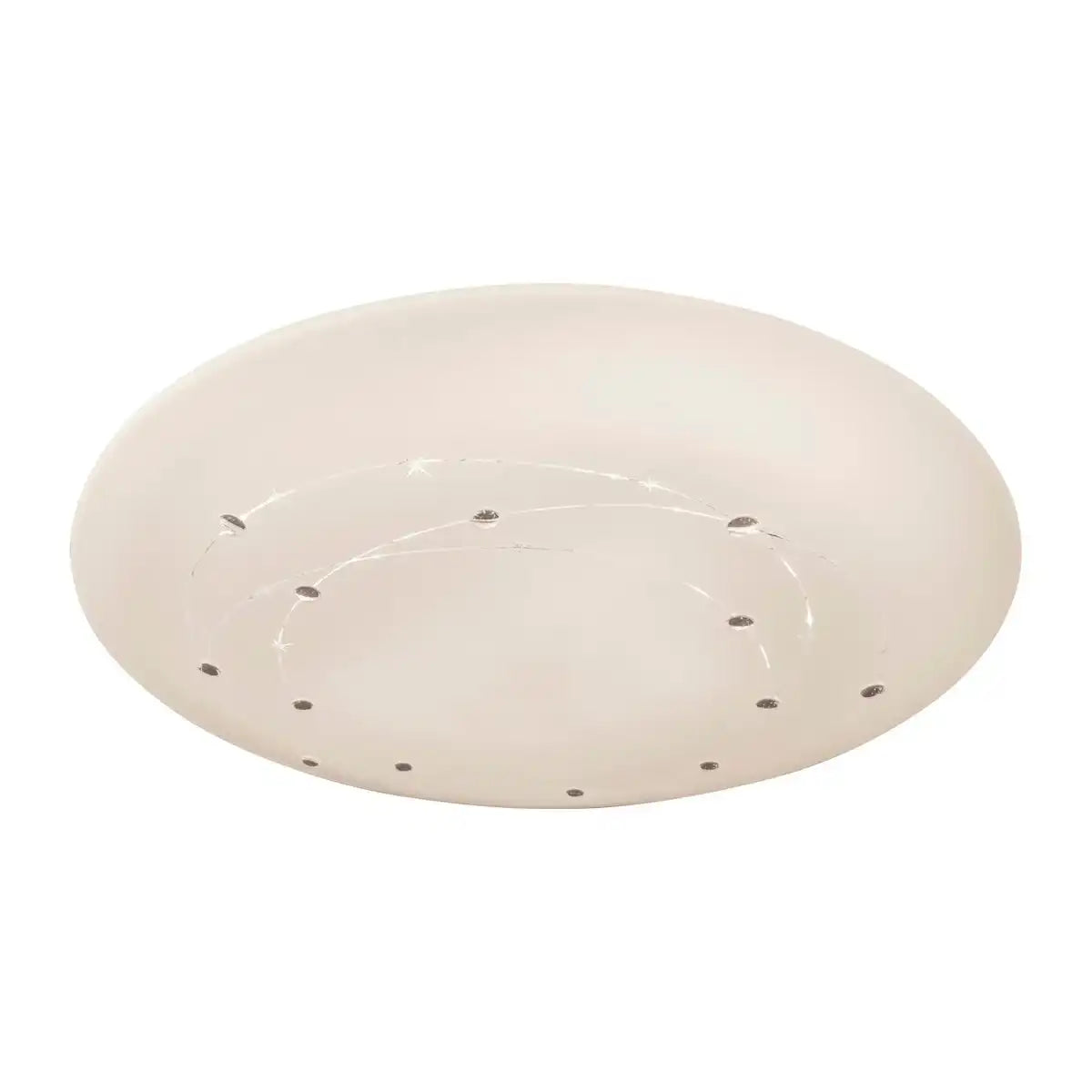 LED Deckenleuchte LISSABON mit Kristalleffekt, Deckenleuchte, Metall und Kunststoff, weiß, integrierte LED, Beleuchtung für Wohnzimmer, Büro oder Flur