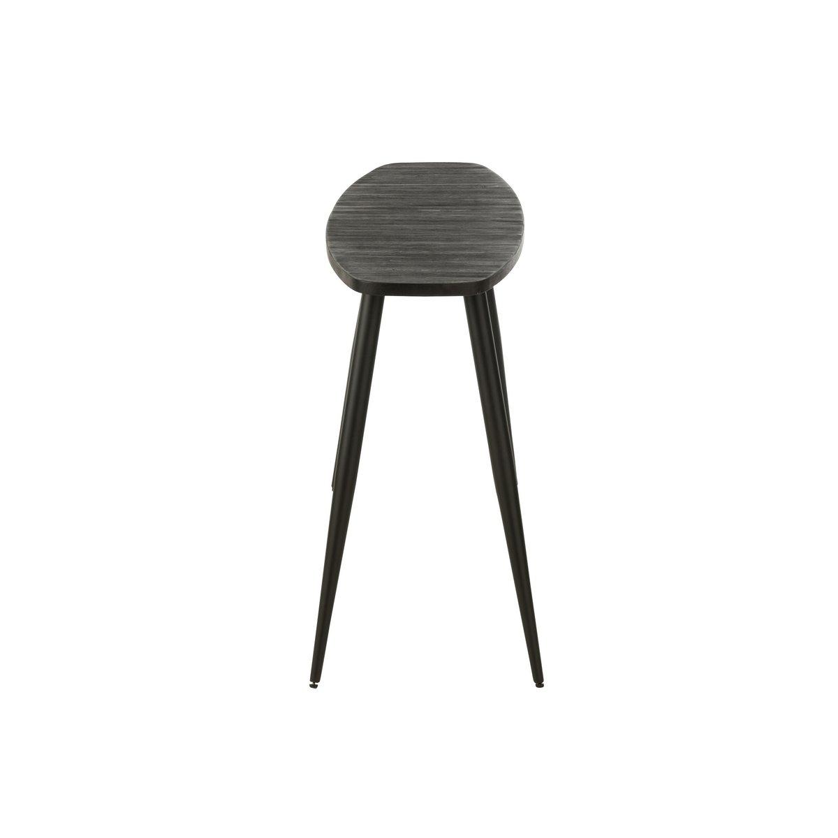 J-Line Konsole Oval – Holz – Schwarz
